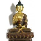 Amoghasiddhi 19 cm partly gilt Buddha Statue