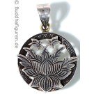 Silver Pendant Lotus 25 mm