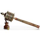 Prayer wheel old looking - copper 27 cm