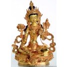 Green Tara 22 cm fully gold plated