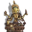 Lakshmi - Laxmi 21,5 cm partly gold plated