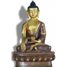 Ratnasambhava 20 cm partly fire gilded Buddha Statue
