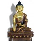Akshobhya 19 cm partly fire gilded Buddha Statue