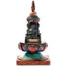 Stupa - Chörten 15 cm Resin turquoise painted