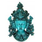 Tara Mask 21 cm Resin turquoise