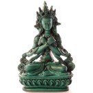 Vajradhara 15,5 cm Buddha Statue Resin turquoise