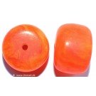 Resin Beads amber 28mm 1pc
