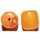 Resin beads amber 22mm 1pc