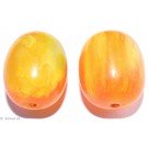 Resin Beads amber 20mm 2pc