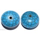 Resin Beads Turquoise 25mm 2pc.
