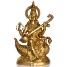 Saraswati Statue 74 cm brass