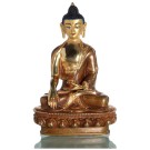 Akshobhya 21 cm partly fire gilded Buddha Statue