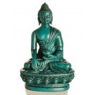 Akshobhya 11 cm Buddha Statue Resin turquoise