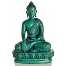 Akshobhya 13,5 cm Buddha Statue Resin turquoise
