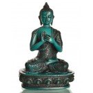 Vairocana Buddha Statue 19 cm Resin turquoise