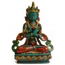 Vajradhara 15,5 cm Buddha Statue Resin turquoise