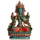 White Tara 15,5 cm Statue Resin turquoise painted