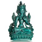 White Tara 15,5 cm Statue Resin turquoise