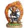 Vajrabhairava Yamamtaka und Vajravetali auf Yama den Stier reitende Statue in der Vorderansicht