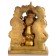 Ganesha Statue sitzend das Mahabharata schreibend mit Aureole Rückansicht