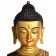 Medizinbuddha Statue Detailansicht des Gesichts