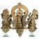 Ganesh Lakshmi Saraswati Statue aus Messing