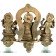 Ganesh Lakshmi Saraswati Statue aus Messing